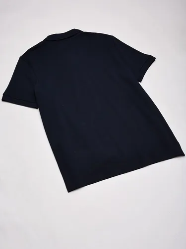 Vista 4 de Nautica Polo de piqué de algodón sólido de manga corta para hombre