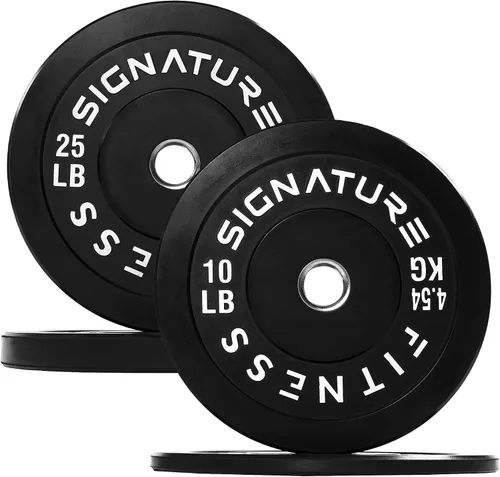 Vista 34 de Juego de placas olímpicas de amortiguación Fitvids, placas de peso de 2" para entrenamiento de fuerza y levantamiento de pesas, París o juego