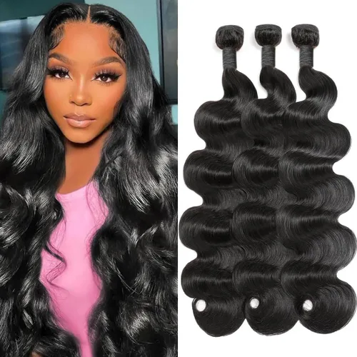 Vista 18 de Manojos de cabello humano ondulado de 20 pulgadas, 12A, 100% sin procesar, cabello virgen brasileño, ondulado, extensiones de cabello humano