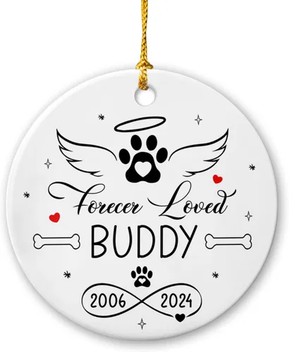 Vista 15 de Adorno de cerámica personalizado para la segunda Navidad de león para bebé, regalo de 2º adorno de árbol de Navidad de león para bebé, recuerdo