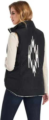 Vista 2 de ARIAT Chaleco Dilon Chimayo para mujer, negro, talla XL, Negro