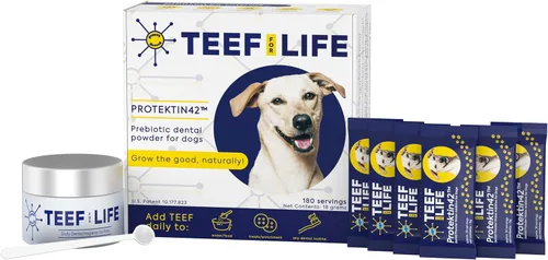 Vista 9 de TEEF for Life Protektin42 - Recambio de polvo dental prebiótico para perros, 30 porciones