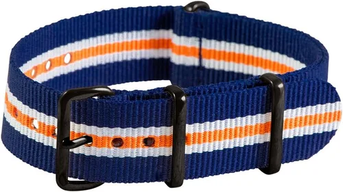 Vista 10 de Clockwork Synergy Premium Nylon Ballistic Watch Correas Correas PVD Negro Hardware Bandera estadounidense