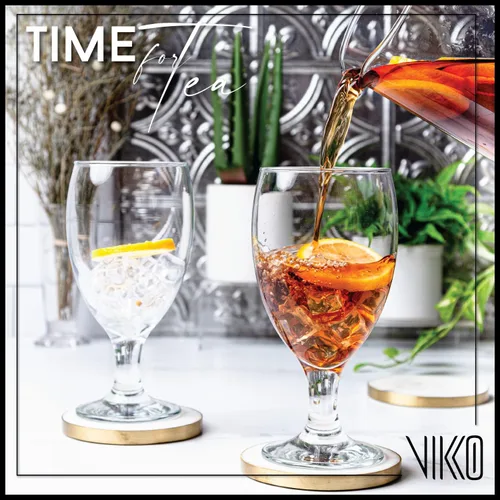 Vista 2 de Vikko Classic Goblet - Vasos de fiesta de 20 onzas, juego de 6, cristalería duradera apta para lavavajillas