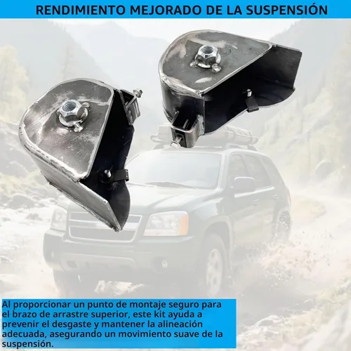 Vista 6 de Kit de reparación de soportes de brazo trasero superior soldado compatible con Chevy Chevrolet Trailblazer GMC Envoy