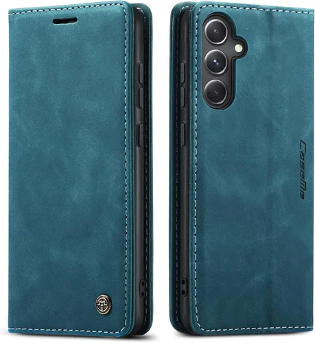 Vista 34 de Funda tipo cartera compatible con Samsung Galaxy S23, de piel sintética, con función atril y tarjetero para Galaxy S23 5G de 6.1 pulgadas (negro)