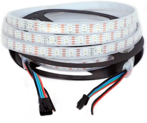Vista 9 de WS2812B - Tira de LED de 12 V WS2815 (WS2812B actualizado) con luz direccionable individualmente, tira de LED programable con conectores JST-SM de 4