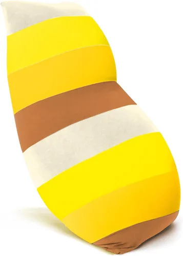 Vista 9 de Yogibo Puf corto para adultos, niños y adolescentes con relleno, suave, afelpado, cómodo, sensorial, sofá biplaza, funda lavable, neutro brillante