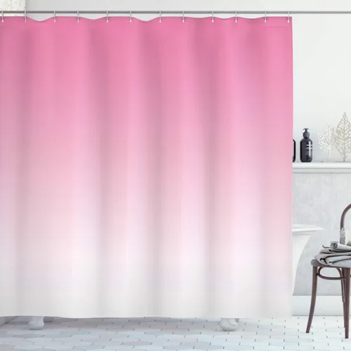 Vista 21 de Ambesonne Cortina de ducha retro, diseño clásico de rayas verticales, imagen, imagen antigua, obra de arte, juego de decoración de baño de tela