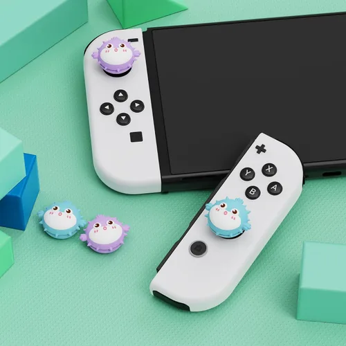 Vista 4 de PlayVital Thumbs Cushion Caps Thumb Grip Caps for Nintendo Switch, Joystick Cover for Nintendo Switch Lite, Thumbstick Grips for OLED Joycon Pez