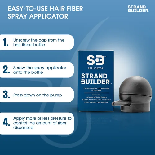 Vista 7 de Aplicador de fibra capilar para adelgazamiento del cabello, corrector de raíces y voluminizador para hombres y mujeres, producto de queratina