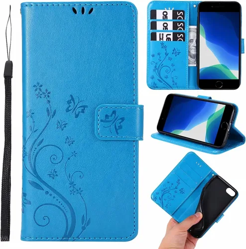 Vista 11 de NB - Funda tipo cartera para iPhone 7 Plus, iPhone 8 Plus, piel sintética, magnética, con función atril y función atril para iPhone 7 Plus, 8 Plus
