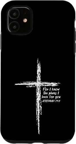 Vista 8 de Cross I Know The Plans Verse Bible Jesus God - Funda de regalo cristiana para iPhone 17