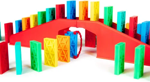 Vista 7 de Bulk Dominoes Kit de dominó cinético Juego de dominó, juguetes pequeños STEM STEAM, juegos familiares para niños, juguetes y juegos para niños