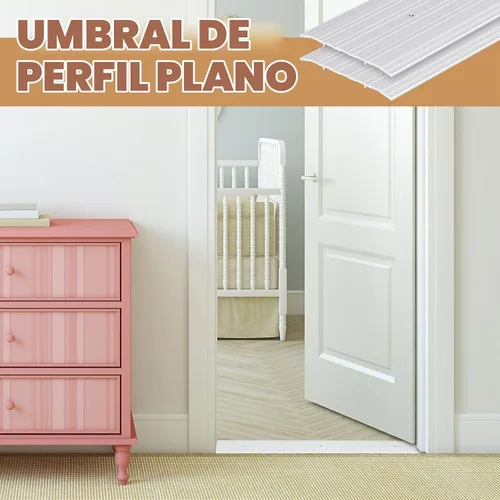 Vista 6 de Tandefio 2 Piezas Umbral de Puerta de Sillín de 6 x 1/4 x 36 Pulgadas para Entrada Interior de Aluminio Resistente Comercial Acanalado Umbral