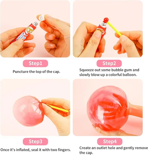 Vista 4 de 20 piezas de burbujas de plástico soplar burbujas de plástico grandes globos de burbujas para escuelas fiesta regalo de cumpleaños