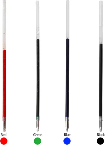 Vista 7 de DunBong Recambios de bolígrafo de tinta de 0.020 in, repuestos de repuesto, paquete de 10 unidades, color negro, azul, rojo, verde (10 unidades)