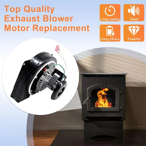 Vista 6 de Criditpid Soplador de escape de repuesto 812-4400 para estufas de pellets PelPro PP130, PP60, Quadra-Fire Santa Fe, Castilla, Pleasant Hearth