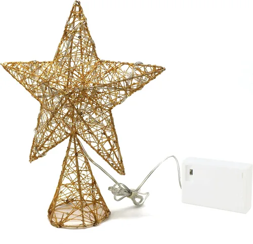 Vista 25 de CVHOMEDECO. Estrella Negra para la Copa del Árbol con Luces LED Blanco Cálido y Temporizador para Adornos de Remate de Árbol de Navidad y Decoración