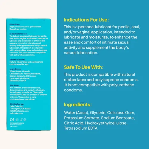 Vista 2 de Hello Cake Lubricante de juguete en aerosol, lubricante personal espeso a base de agua para usar con juguetes para adultos, lubricante en gel sin