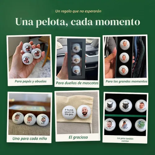 Vista 7 de Pelotas de golf personalizadas de With Love From Julie para hombres - Bolas de golf personalizadas - Regalos personalizados de bolas de golf