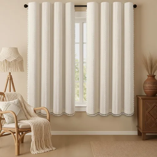 Vista 31 de Cortinas opacas estilo bohemio verde salvia de 96 pulgadas, 2