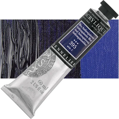 Vista 2 de Sennelier Extra-Fine Artists' Acrílico, 2.0 fl oz, Anthraquinone Blue S5, 2.02 Fl Oz (Paquete de 1)