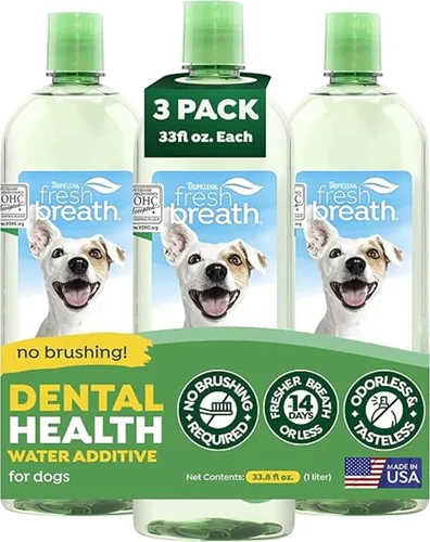 Vista 14 de TropiClean - Aditivo de agua para aliento fresco para cachorros, solución limpiadora de dientes y ambientador de aliento, sin necesidad de pasta