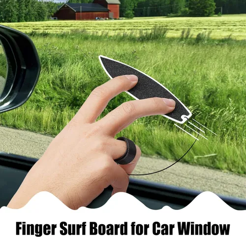 Vista 6 de Tablas de surf con dedos, tabla de surf con dedos para ventana de automóvil, tabla de surf con cuerda, tabla de surf de viento para niños