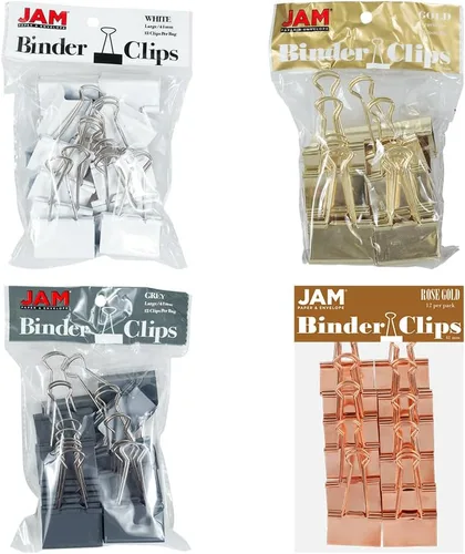 Vista 49 de Broches aprietapapeles JAM Paper®, Blanco