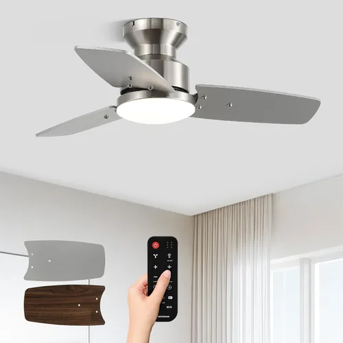 Vista 16 de Conciseer - Ventiladores de techo de 30 pulgadas con luces y control remoto, para dormitorio, sala de estar, oficina, montaje empotrado, 3CCT