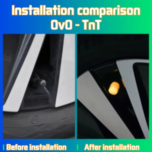 Vista 6 de Tapones de vástago de válvula incandescente, tapones universales fluorescentes para válvulas de neumáticos de automóvil, cubiertas de vástago