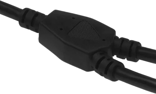 Vista 2 de SF Cable, Cable de alimentación divisor de 3 pies IEC 60320 C14 a NEMA 5-15R x 2 SJT 16 AWG 13A/125V