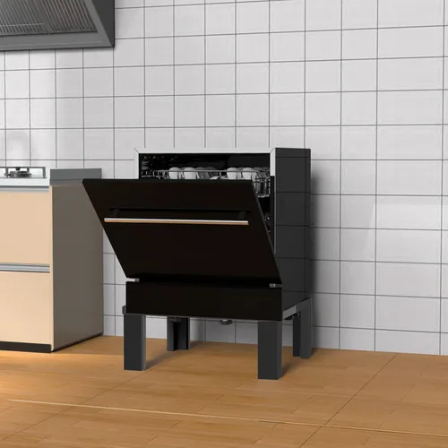 Vista 6 de Pedestal de lavandería de acero inoxidable resistente, soporte universal para lavadora y secadora de 12 pulgadas de altura para máquinas de carga