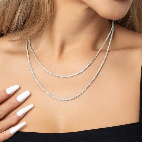 Vista 3 de Layered Necklaces for Women 14K Real GoldSilver Plated Dainty Bar Twist Rope Mirror Bead Layering Chain Choker Necklaces Gold Jewelry for Women