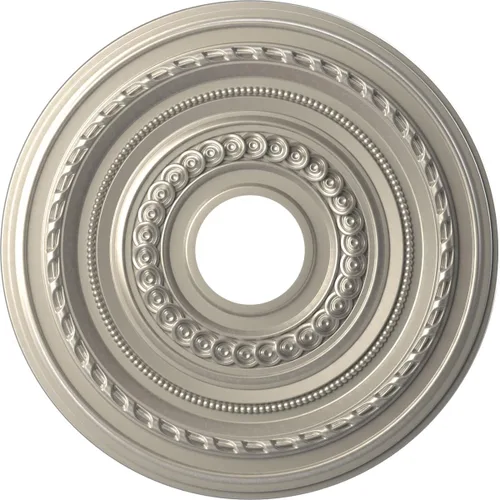 Vista 82 de Ekena Millwork CMP10CO Cole Medallón de techo de PVC termoformado (se adapta a toldos de hasta 4 1/4"), 10 "OD x 3 1/2" ID x 3/4" P