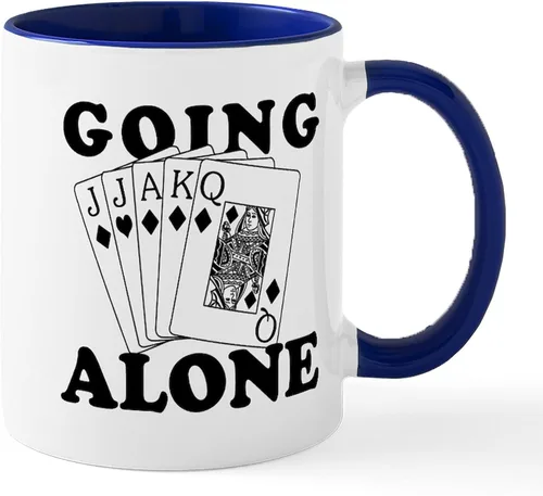 Vista 28 de CafePress Euchre Champ Mugs Taza de café de cerámica de 11 oz (11.0 fl oz)