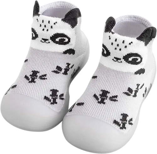 Vista 4 de Zapatos de cuna para bebé, para interiores, para primeros pasos, cálidos, para niñas y niños, zapatos de deporte lindos animales, zapatos