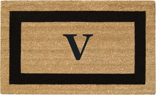 Vista 12 de Tapete de fibra de coco natural, para puerta de entrada, rectangular, resistente, para patio, atrapador de suciedad antideslizante, decoración