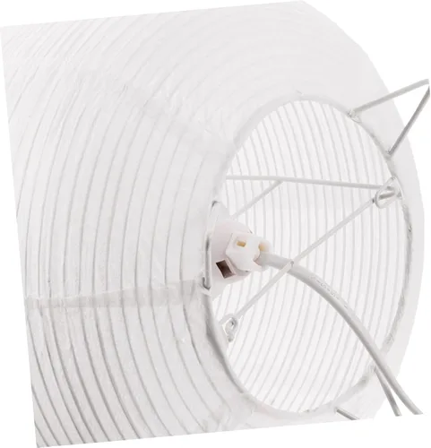 Vista 3 de Lámpara de mesa de papel con bombilla E14, luz suave y cálida para dormitorio, lámpara decorativa de papel de arroz para dormitorio, lámpara
