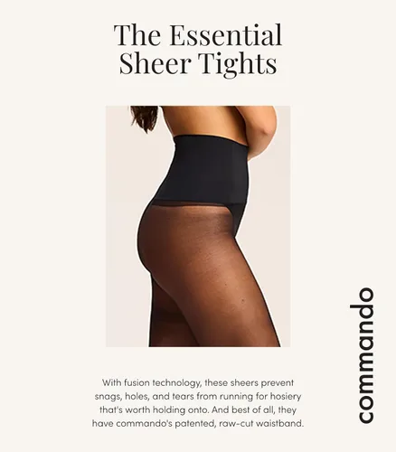 Vista 5 de commando Mallas transparentes The Keeper para mujer Negro