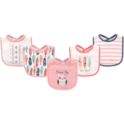 Vista 18 de Hudson Baby Baberos unisex de algodón para bebé, nube rosa, talla única (paquete de 2)
