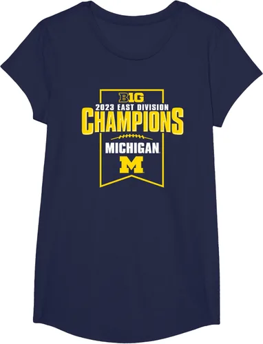 Vista 4 de Camiseta de la División 2023 de los Michigan Wolverines Big Ten Champions, Azul