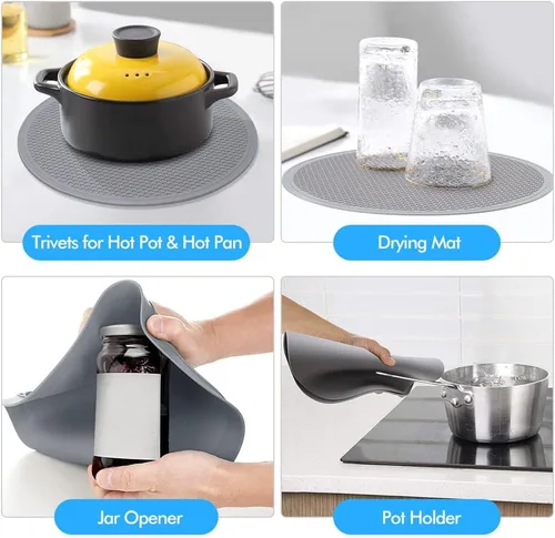 Vista 6 de Cubierta para salpicaduras de microondas, cubierta de microondas para alimentos, cubierta de placa de microondas de silicona, cubiertas de platos