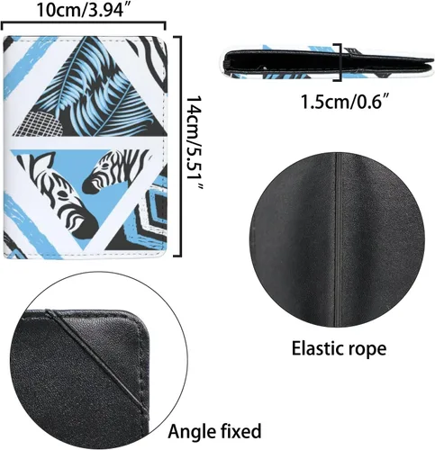 Vista 2 de Funda de cuero para pasaporte de torre Eiffel, tarjetero protector para pasaporte, cartera elástica para vuelo, aeropuerto, accesorios de viaje