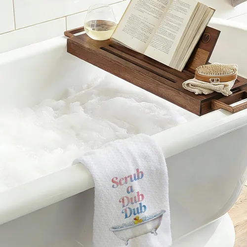 Vista 6 de Chicimln - Divertidas toallas de mano de goma para baño, estilo bohemio, para bañera, pato amarillo, toallas de mano decorativas para niños y niñas