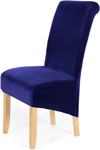 Vista 18 de 4 fundas para sillas de comedor, terciopelo elástico, extraíble, lavable, grande, suave, para comedor, cocina, hogar, restaurante, silla (negro)