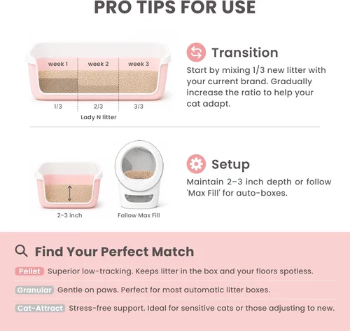Vista 7 de Lady N Pellet Tofu - Arena para gatos con aroma a té Boba, fuerte aglomeración, ultra absorbente, sin polvo, bajo seguimiento, soluble en agua