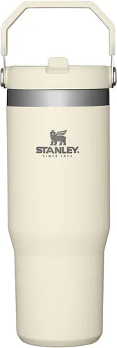 Vista 79 de STANLEY IceFlow 2.0 - Vaso con pajilla abatible con asa, 30 onzas, tapa giratoria y popote abatible, botella de agua a prueba de fugas, acero Tiza