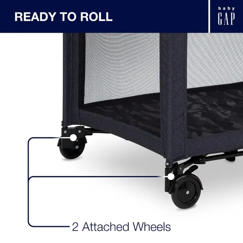 Vista 10 de babyGap Deluxe Play Yard de Delta Children - Cuenta con un moisés extraíble y una mesa cambiadora, camuflaje negro